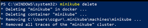 minikubedelete